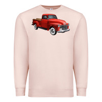 Pale Pink western red truck right 34 view 1 Premium Sweatshirt - FaDigitalArtStudio