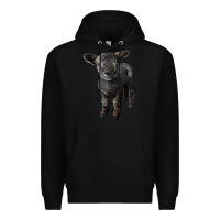 Black southdown baby sheep Premium Hoodie - LillyAllenDesigns