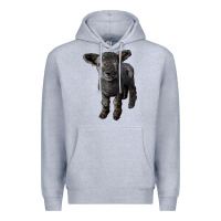Heather Grey southdown baby sheep Premium Hoodie - LillyAllenDesigns
