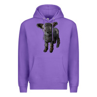 Purple southdown baby sheep Premium Hoodie - LillyAllenDesigns