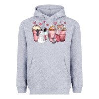 Heather Grey wedding bride coffee cups Heavyweight Hoodie - Zillion Design Studio