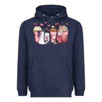 Navy wedding bride coffee cups Heavyweight Hoodie - Zillion Design Studio