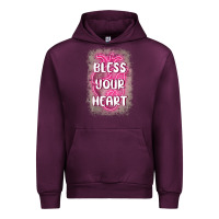 Mauve Wine bless your heart Urban Hoodie - MaliasSmallBusiness