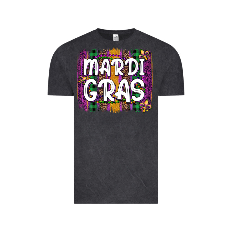 Mardi Gras Fleur De Lis Brush Stroke Vintage Tee by Artiststas | Teevron