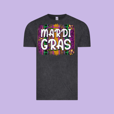 Mardi Gras Fleur De Lis Brush Stroke Vintage Tee Designed By Artiststas