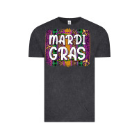 Vintage Black mardi gras fleur de lis brush stroke Vintage Tee - Artiststas