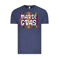 Vintage Denim mardi gras fleur de lis brush stroke Vintage Tee - Artiststas
