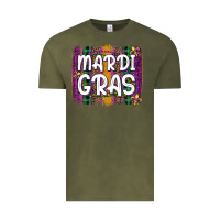 Vintage Olive mardi gras fleur de lis brush stroke Vintage Tee - Artiststas