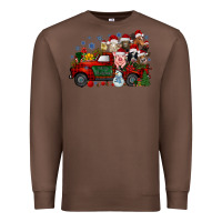 Chestnut christmas farm animals truck Premium Sweatshirt - RacoonDesign