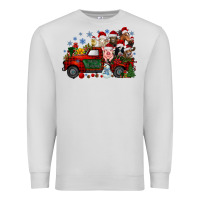 Christmas Farm Animals Truck Premium Sweatshirt | Teevron