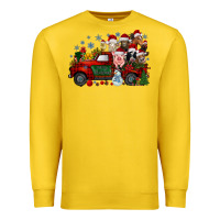 Lemon christmas farm animals truck Premium Sweatshirt - RacoonDesign