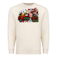 Sandshell christmas farm animals truck Premium Sweatshirt - RacoonDesign