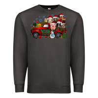 Smoke christmas farm animals truck Premium Sweatshirt - RacoonDesign
