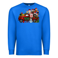 True Royal christmas farm animals truck Premium Sweatshirt - RacoonDesign