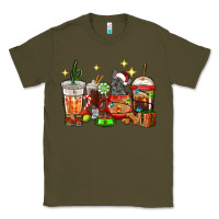 Army Green Christmas coffee cups with French Bulldog Classic Tee - RanaPortraitStore