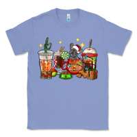 Colony Blue Christmas coffee cups with French Bulldog Classic Tee - RanaPortraitStore