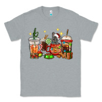 Heather Grey Christmas coffee cups with French Bulldog Classic Tee - RanaPortraitStore