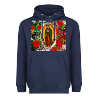 Navy Lady of Guadalupe Heavyweight Hoodie - CTS Tumbler Store