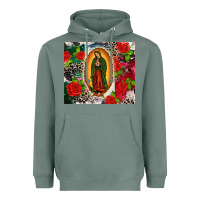 Sage Lady of Guadalupe Heavyweight Hoodie - CTS Tumbler Store