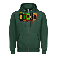 Sports Green black Zipper Hoodie - Zillion Design Studio