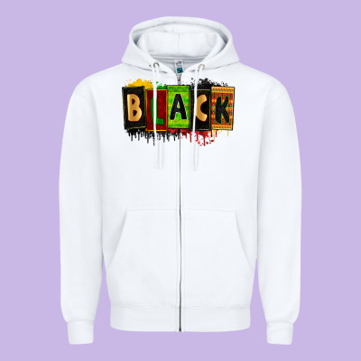 Black Zipper Hoodie Designed By Zillion Design Studio