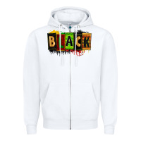White black Zipper Hoodie - Zillion Design Studio