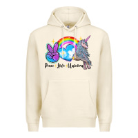 Tofu peace love unicorn Premium Hoodie - LillyAllenDesigns