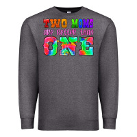 Charcoal Heather two moms are better than one Premium Sweatshirt - HRA Design Shop