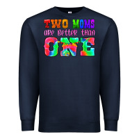 Navy two moms are better than one Premium Sweatshirt - HRA Design Shop