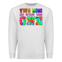 Oatmeal Heather two moms are better than one Premium Sweatshirt - HRA Design Shop