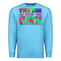 Ocean Blue two moms are better than one Premium Sweatshirt - HRA Design Shop