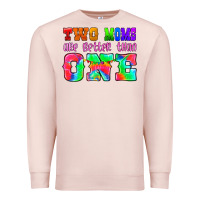 Pale Pink two moms are better than one Premium Sweatshirt - HRA Design Shop
