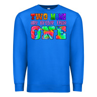 True Royal two moms are better than one Premium Sweatshirt - HRA Design Shop