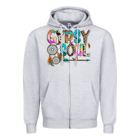 Heather Grey gypsy soul Zipper Hoodie - texasbilliewilder