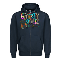 Navy gypsy soul Zipper Hoodie - texasbilliewilder