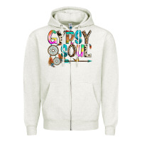 Oatmeal Heather gypsy soul Zipper Hoodie - texasbilliewilder