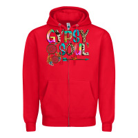 Red gypsy soul Zipper Hoodie - texasbilliewilder