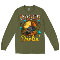 Army Green western rodeo darlin' sunset sunflowers weapon Long Sleeve Tee - BarkalooDesign