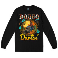 Black western rodeo darlin' sunset sunflowers weapon Long Sleeve Tee - BarkalooDesign