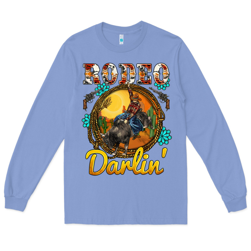 Western Rodeo Darlin' Sunset Sunflowers Weapon Long Sleeve Tee by BarkalooDesign | Teevron
