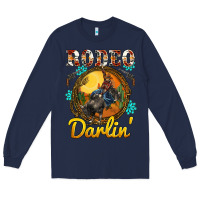 Navy western rodeo darlin' sunset sunflowers weapon Long Sleeve Tee - BarkalooDesign