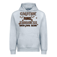 Heather Grey caffeine & kindness Urban Hoodie - MaliasSmallBusiness