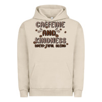 Pigment French Oak caffeine & kindness Urban Hoodie - MaliasSmallBusiness