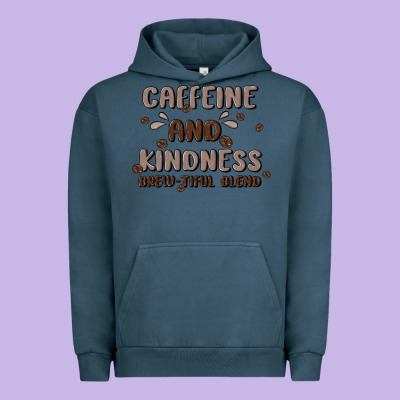 Caffeine & Kindness Urban Hoodie Designed By Maliassmallbusiness
