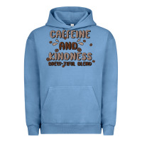 Pigment Pebble Blue caffeine & kindness Urban Hoodie - MaliasSmallBusiness