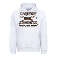 White caffeine & kindness Urban Hoodie - MaliasSmallBusiness