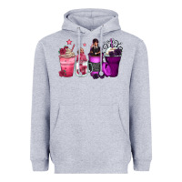Heather Grey wednesday and enid coffee cups Heavyweight Hoodie - Zillion Design Studio