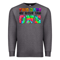 Charcoal Heather two dads are better than one Premium Sweatshirt - HRA Design Shop