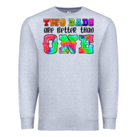 Heather Grey two dads are better than one Premium Sweatshirt - HRA Design Shop