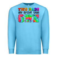 Ocean Blue two dads are better than one Premium Sweatshirt - HRA Design Shop